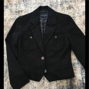 BANANA REPUBLIC CROPPED LINEN BLEND BLAZER